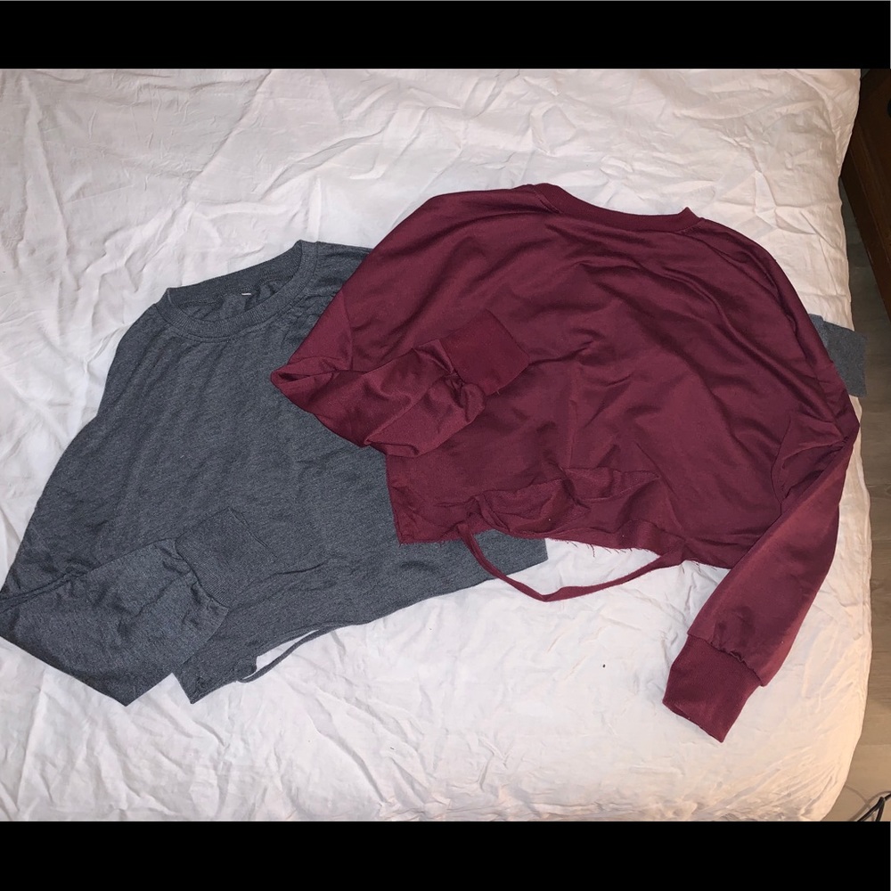 Distressed, cropped sweaters